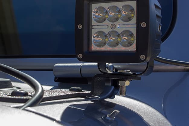 Black textured powder coat, 11-Gauge steel, Designed to mount a 40 in. - 42 in. overall width light bar and/or Cube Lights, together. product image