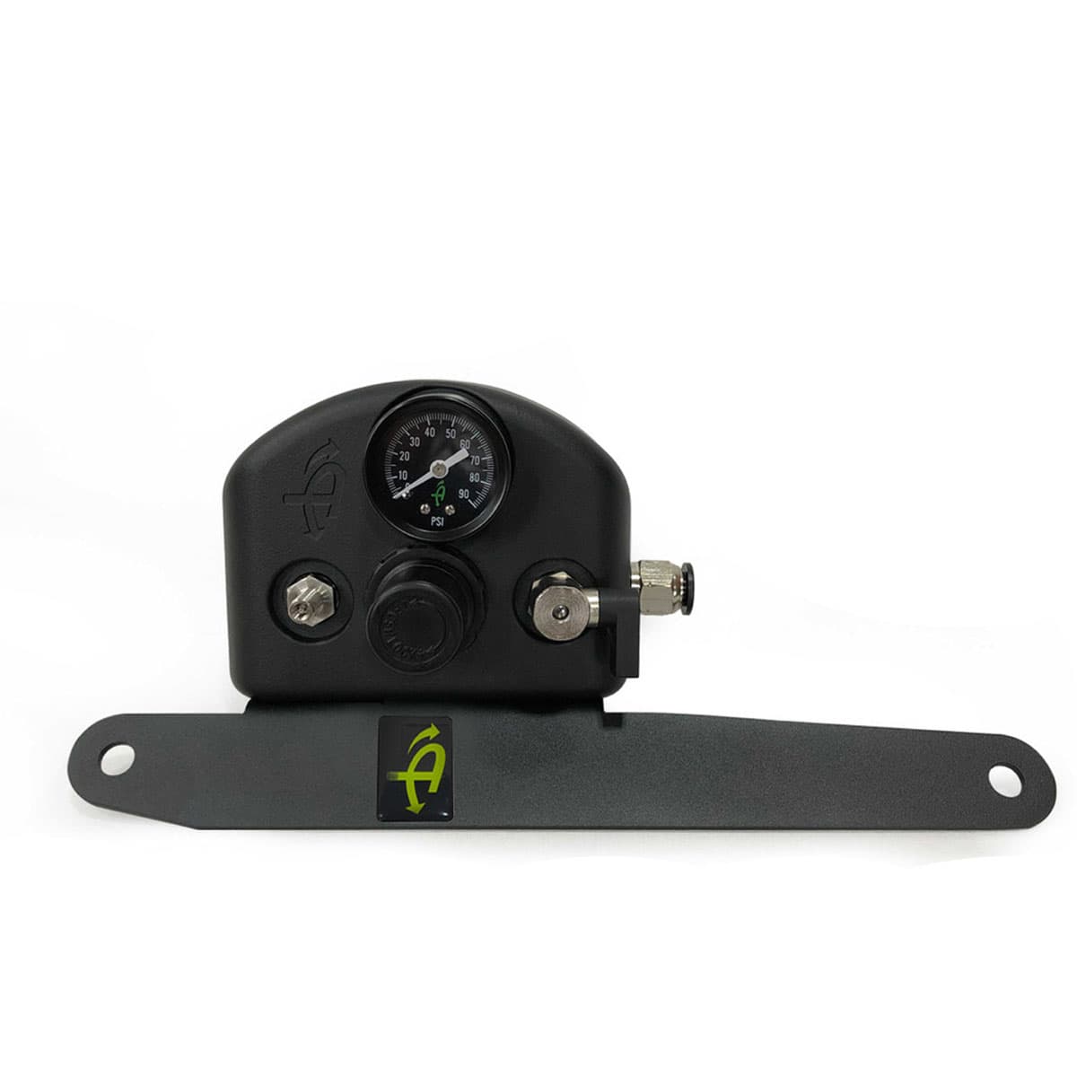 Overland Vehicle Systems Jeep JK Tire Inflator System 4 Tire For 18-25 Jeep Wrangler 2/4 Door W/Engine Mount With Box, Fittings, Hoses and Storage Bag Black UP Down Air