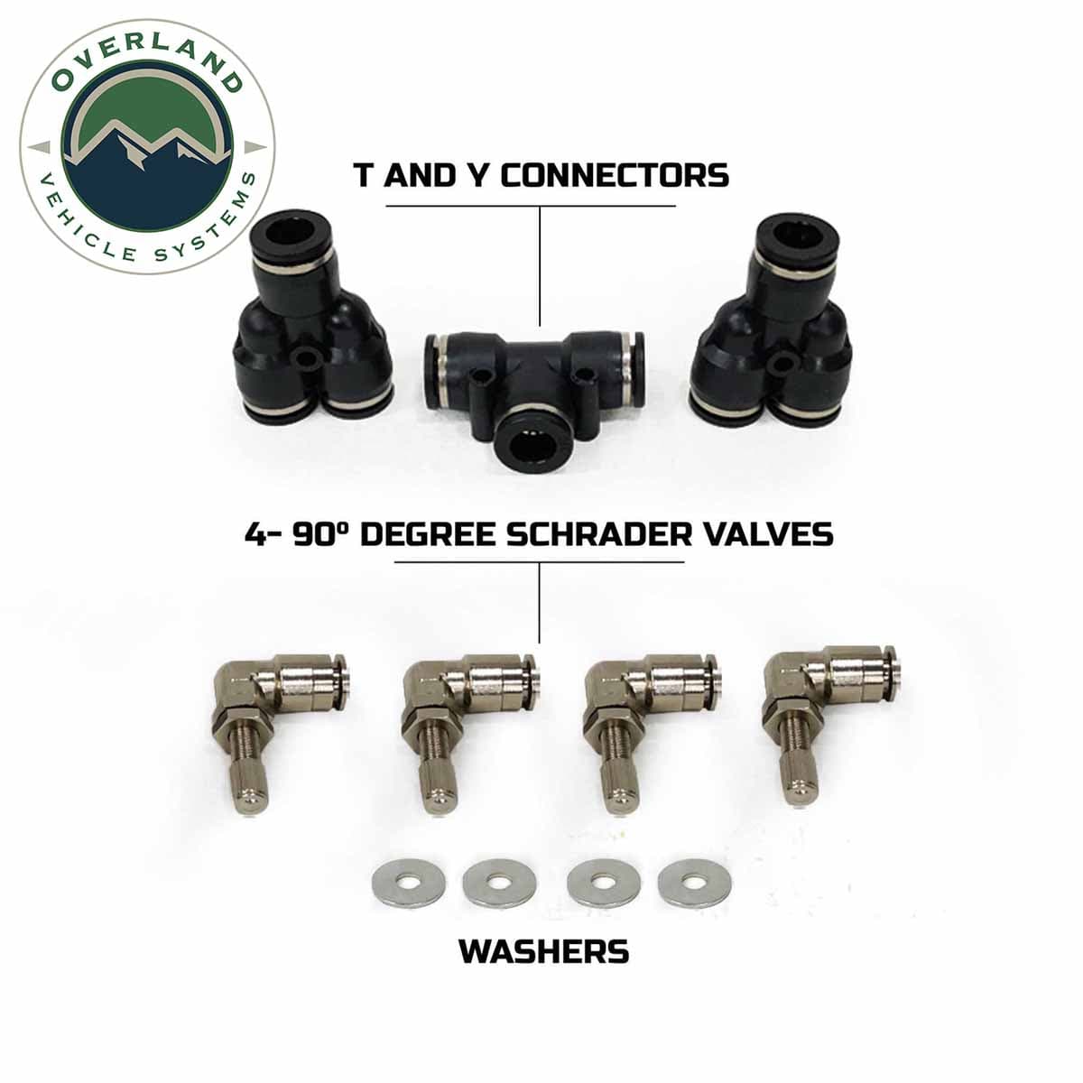 Jeep JK Tire Inflator System 4 Tire For 18-25 Jeep Wrangler 2/4 Door W/Engine Mount With Box, Fittings, Hoses and Storage Bag Black UP Down Air product image