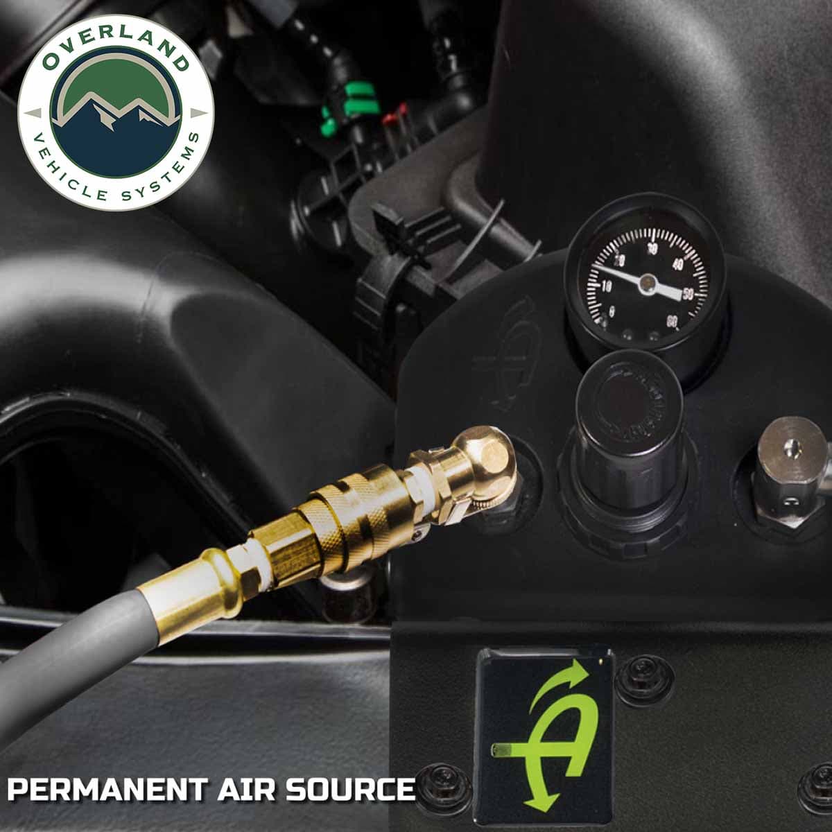 Jeep JK Tire Inflator System 4 Tire For 18-25 Jeep Wrangler 2/4 Door W/Engine Mount With Box, Fittings, Hoses and Storage Bag Black UP Down Air product image