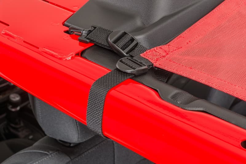 MasterTop Jeep TJ/YJ Mesh Bimini Top ShadeMaker Plus For 92-06 Wrangler TJ/YJ Black MasterTop