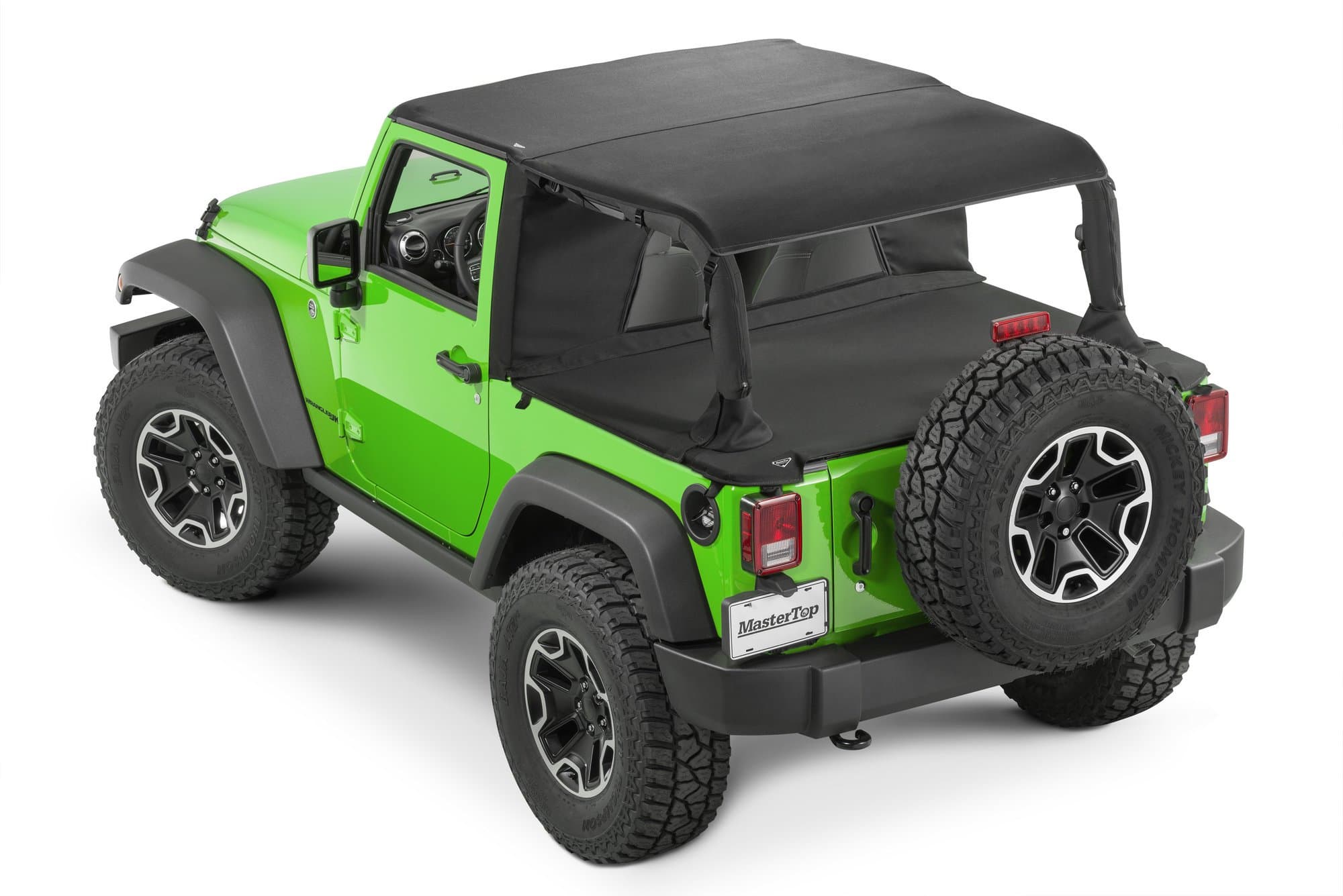 Jeep JK Combo For Soft Top Equipped Cable Style Bimini Top For 10-18 Wrangler JK 2 Door w/s Header WindStopper Plus and Tonneau MasterTop product image