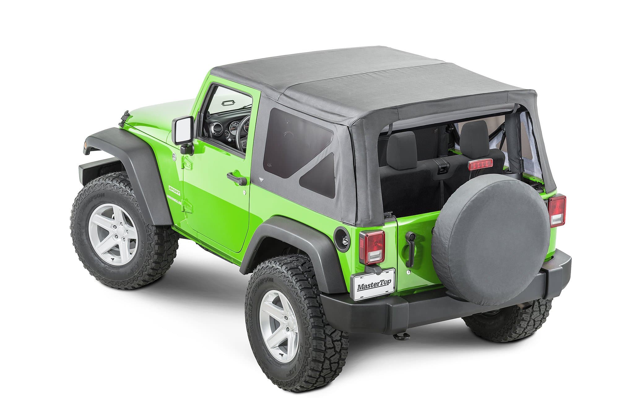 Jeep JK Replacement Top No Doorskins Tinted Glass For 13-18 Jeep Wrangler JK 2 Door Black Diamond MasterTop product image
