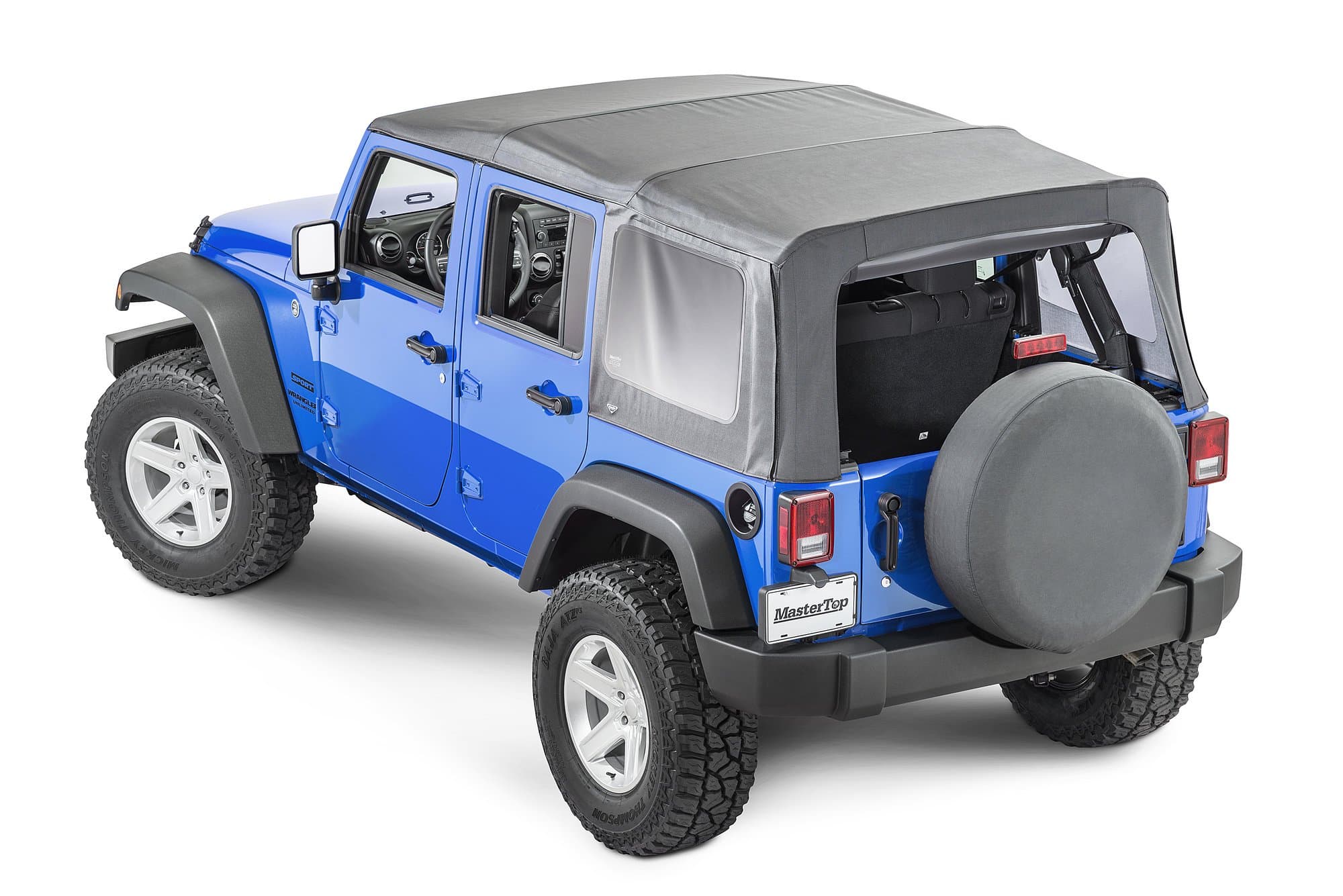 Jeep JK Replacement Top No Doorskins Tinted Glass For 10-18 Jeep Wrangler JK 4 Door Black Diamond MasterTop product image