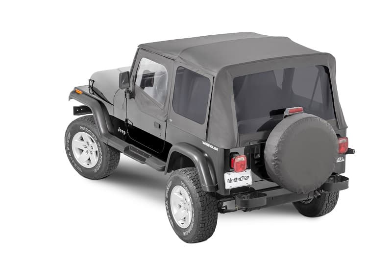 Jeep Full Hardware Top With Door Skins & Frames Tinted Glass For 88-95 Jeep Wrangler Black Diamond MasterTop product image