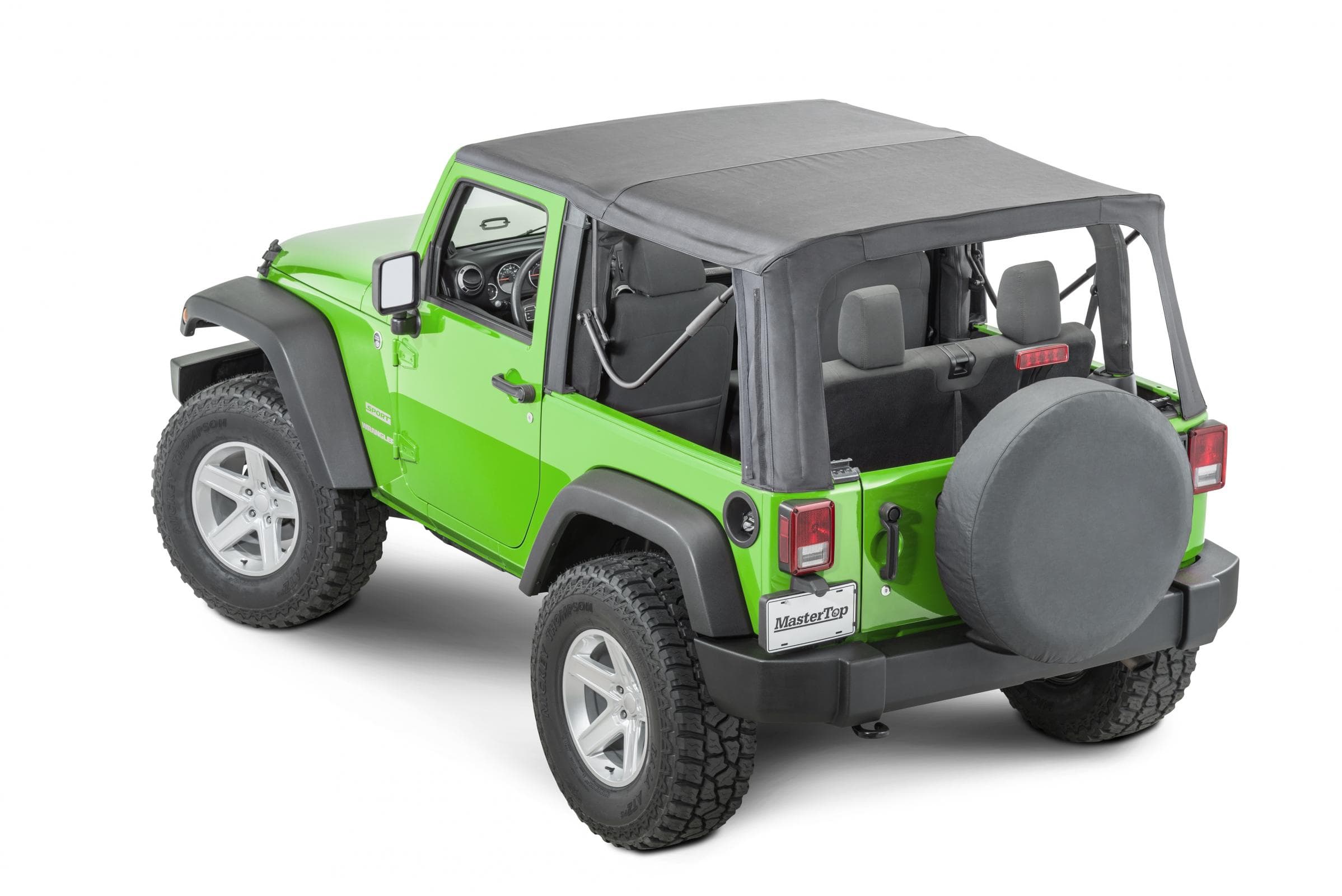 Full Hardware Top Tinted Glass For 07-18 Jeep JK Wrangler 2 Dr Black Diamond MasterTop product image