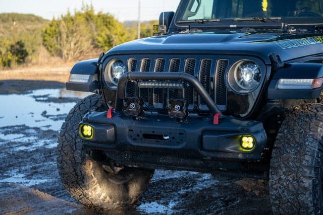 FNG SAE Fog Light Kit Jeep JL Amber Steel Bumper 2018+ Vivid Lumen product image