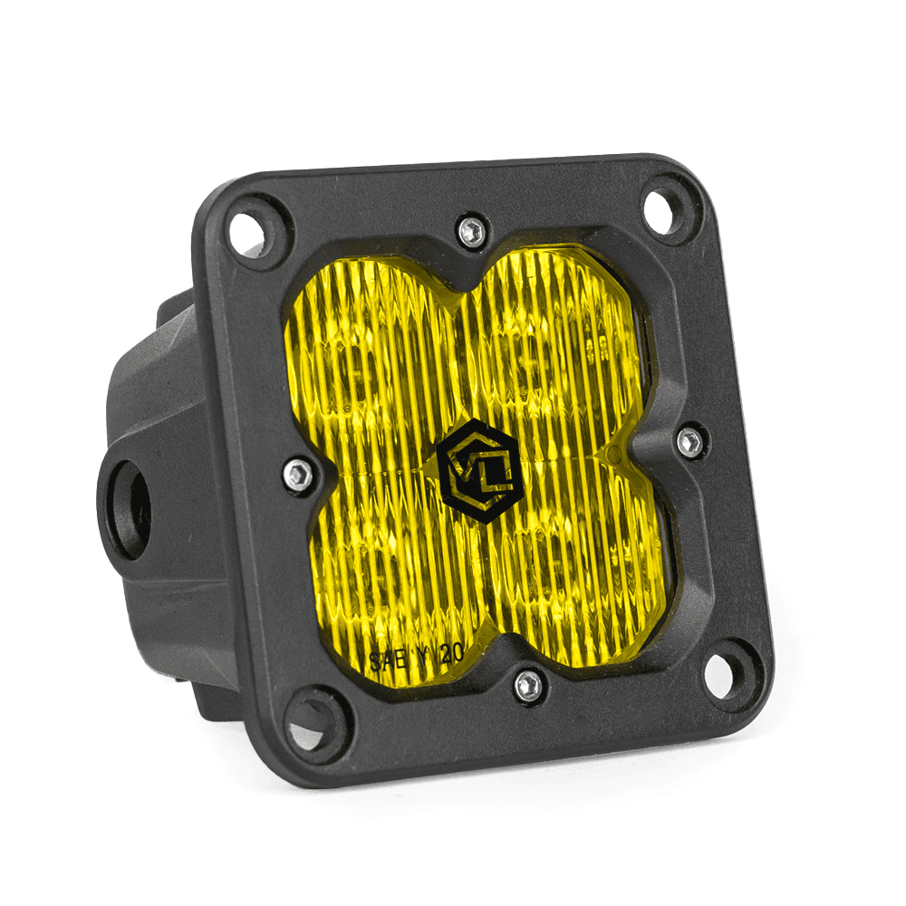 FNG SAE 3 Inch 20W Driving Light Pods With Flush Mount Amber DOT/SAE Pair Vivid Lumen product image