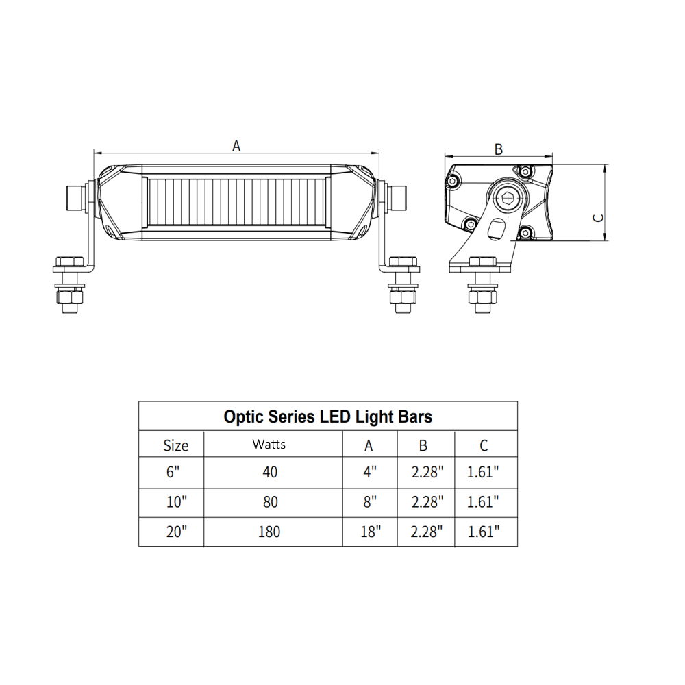 Optic Series 20 Inch Driving Light Bar DOT/SAE Harness Included Vivid Lumen product image