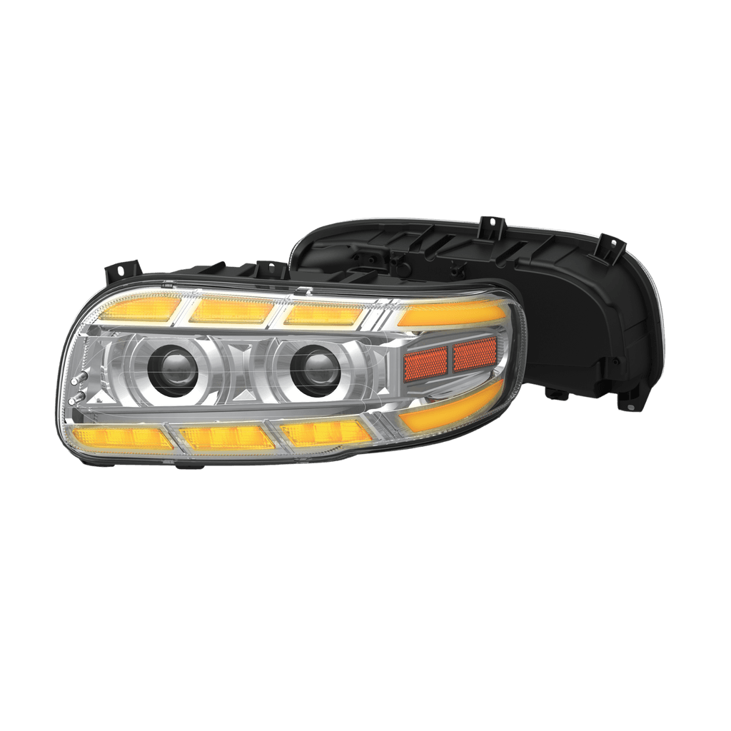 Arctic Denali Peterbilt 389, 388, 367, 567 and 589 LED Headlamp Chrome Passenger Vivid Lumen