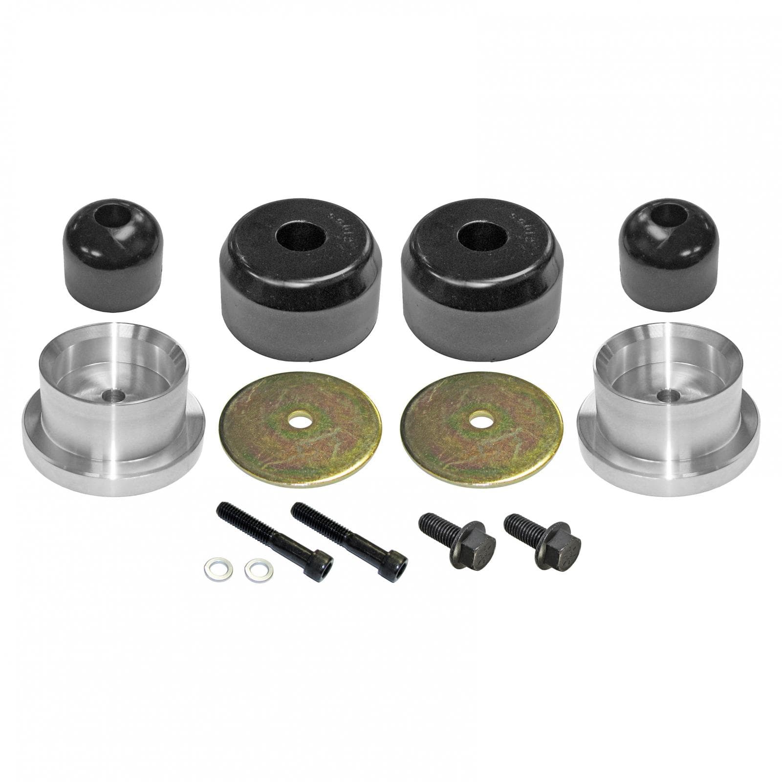 aFe Power Bump Stop Kit 97-06 Wrangler TJ/LJ Rear Includes Polyurethane Bump Stops Aluminum Spacers Hardware RockJock 4x4
