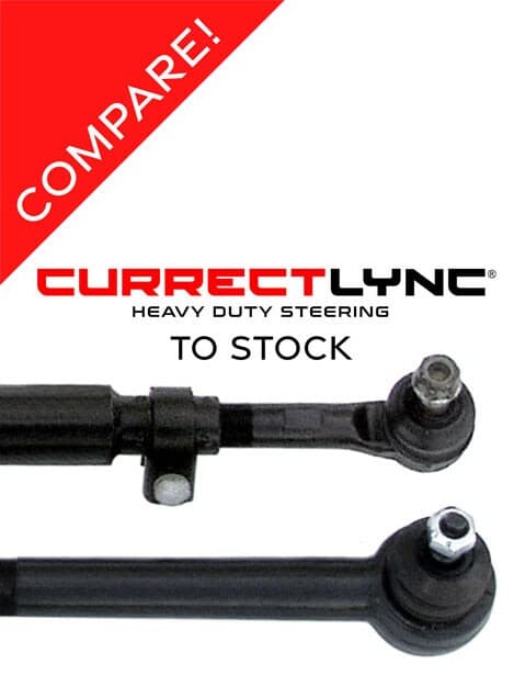 Currectlync Modular Extreme Duty Steering System 07-18 Wrangler JK Bolt-On 1 5/8 Inch Diameter Tie Rod/Drag Link HD Steering Stabilizer Shock Mounting Kit RockJock 4x4 product image