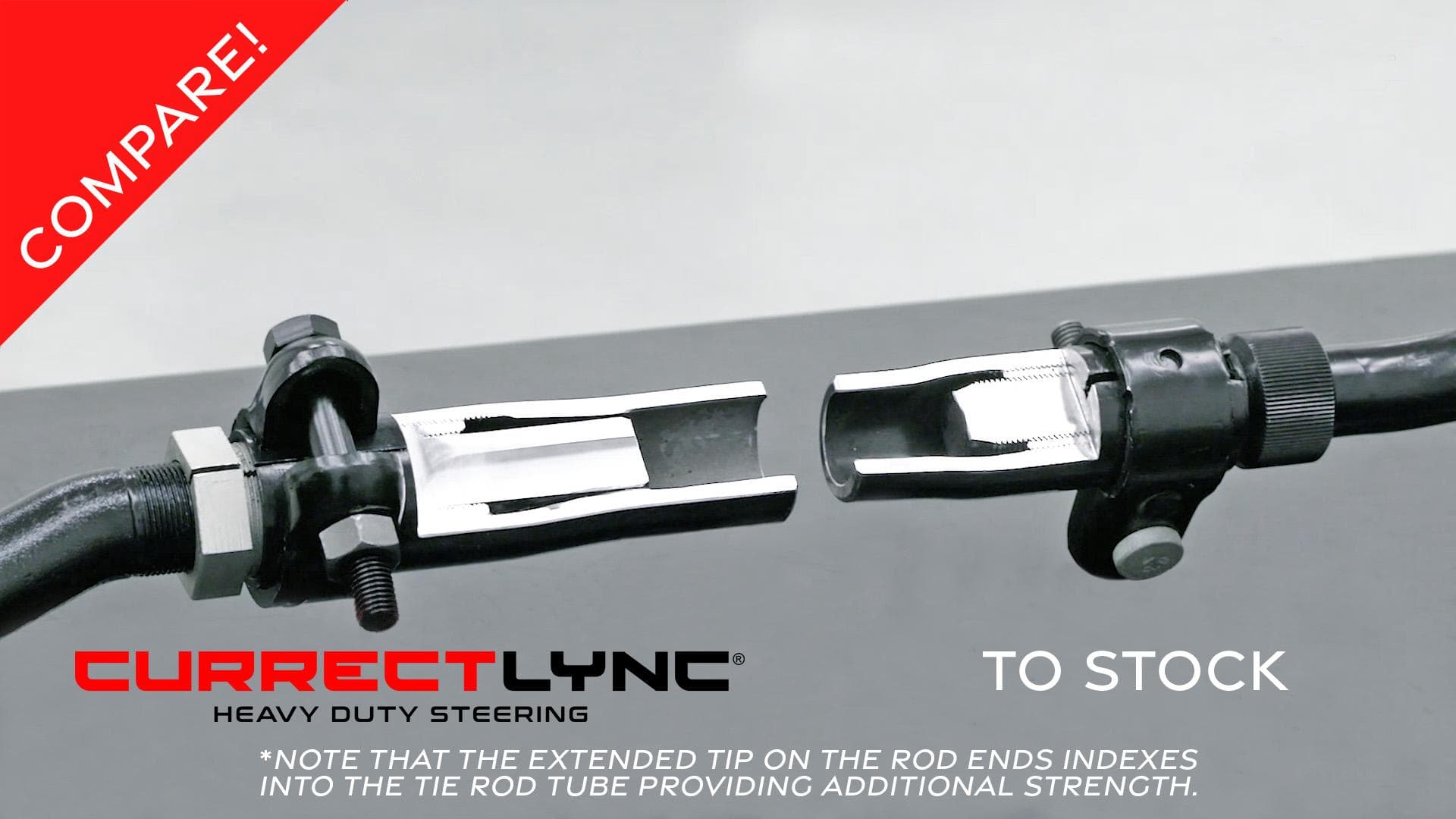 Currectlync Tie Rod 07-18 Wrangler JK Bolt-On 1 1/2 Inch Diameter Tube Construction Forged Tie Rod Ends Includes Jam Nuts And Adjusters RockJock 4x4 product image