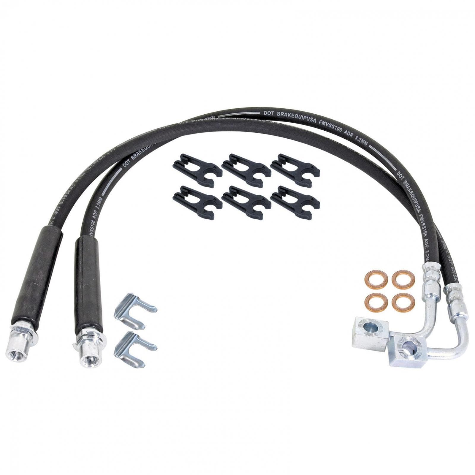 Gladiator Extended Rear Braided Brake Hose Kit For 20-Pres Jeep Gladiator JT RockJock 4x4 product image