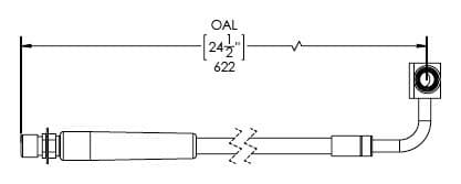 Gladiator Extended Rear Braided Brake Hose Kit For 20-Pres Jeep Gladiator JT RockJock 4x4 product image