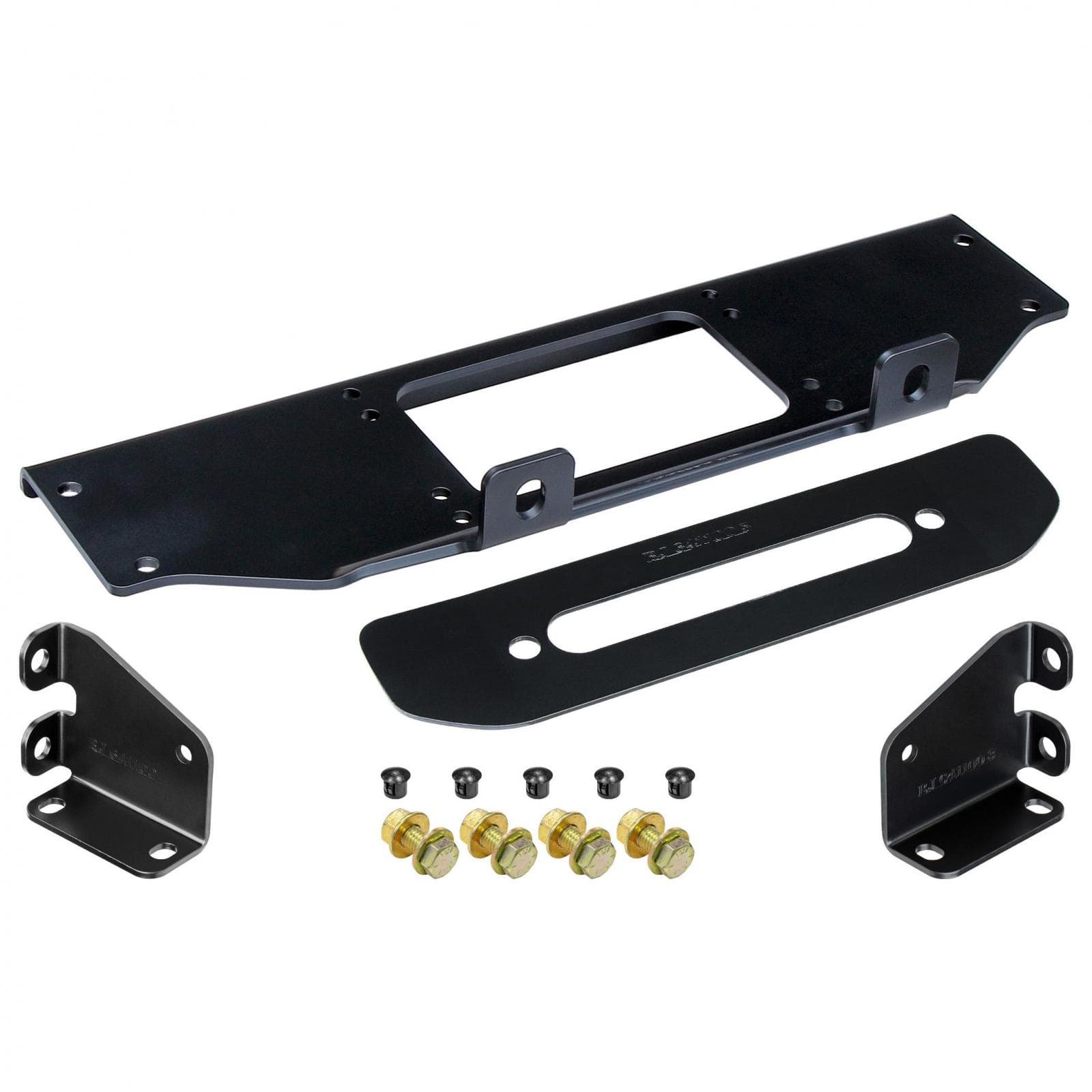 aFe Power JL/JT Winch Plate Kit for Factory Steel Bumper (for use with or without CE-9033JLS RockJock Towing Kit) RockJock 4X4