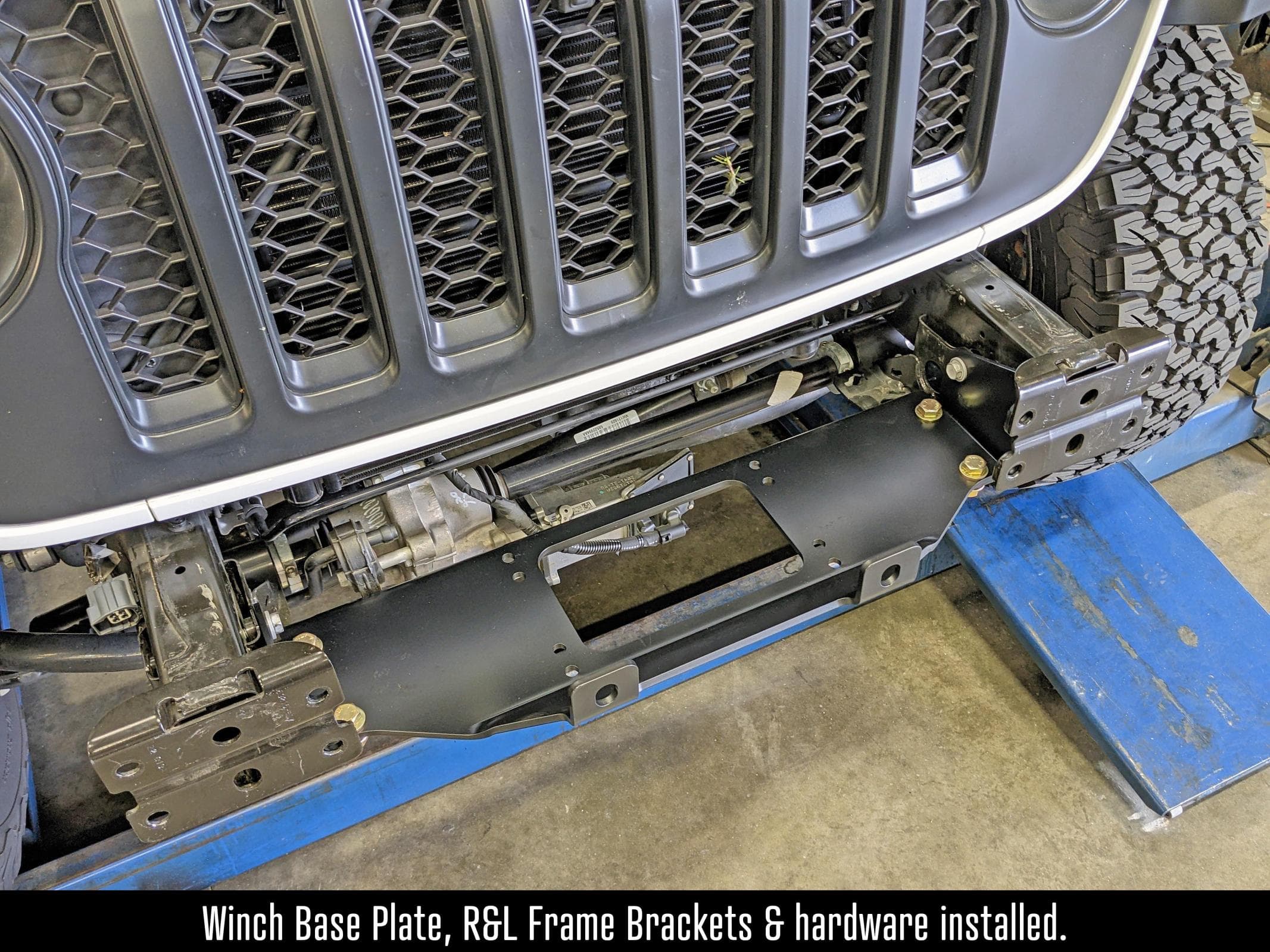 JL/JT Winch Plate Kit for Factory Steel Bumper (for use with or without CE-9033JLS RockJock Towing Kit) RockJock 4X4 product image