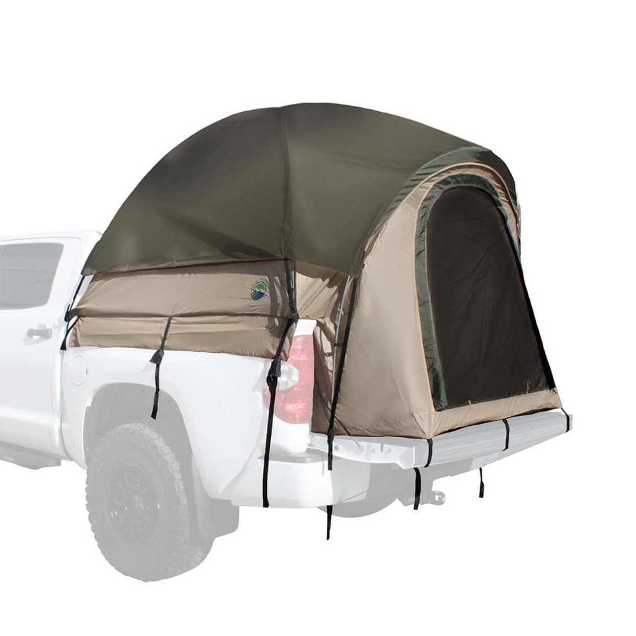 LD TACT - Bed Tent Mid Size 5.0-5.2 Foot, Tan Body and Green Rainfly Overland Vehicle Systems product image