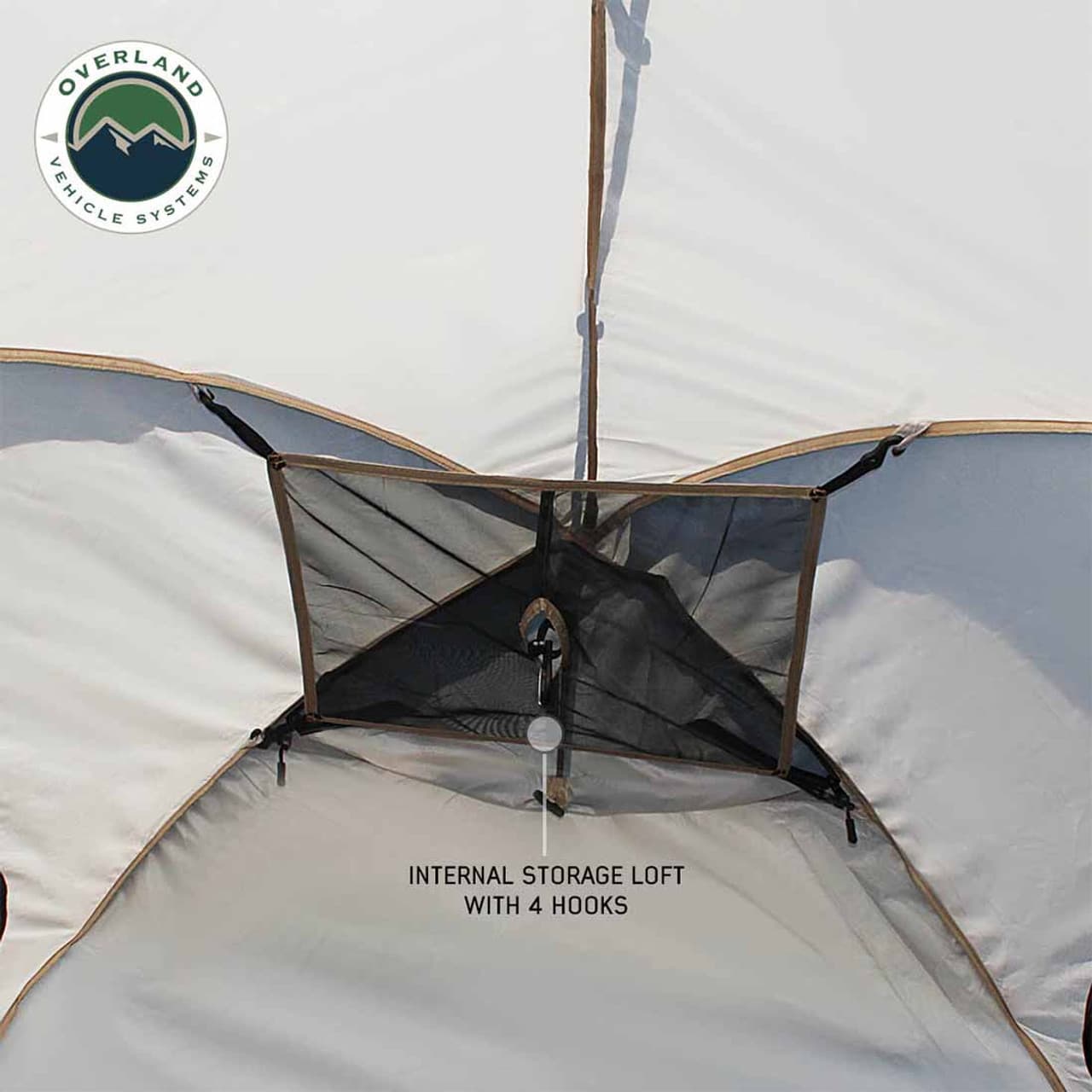 LD TACT - Bed Tent Mid Size 5.0-5.2 Foot, Tan Body and Green Rainfly Overland Vehicle Systems product image