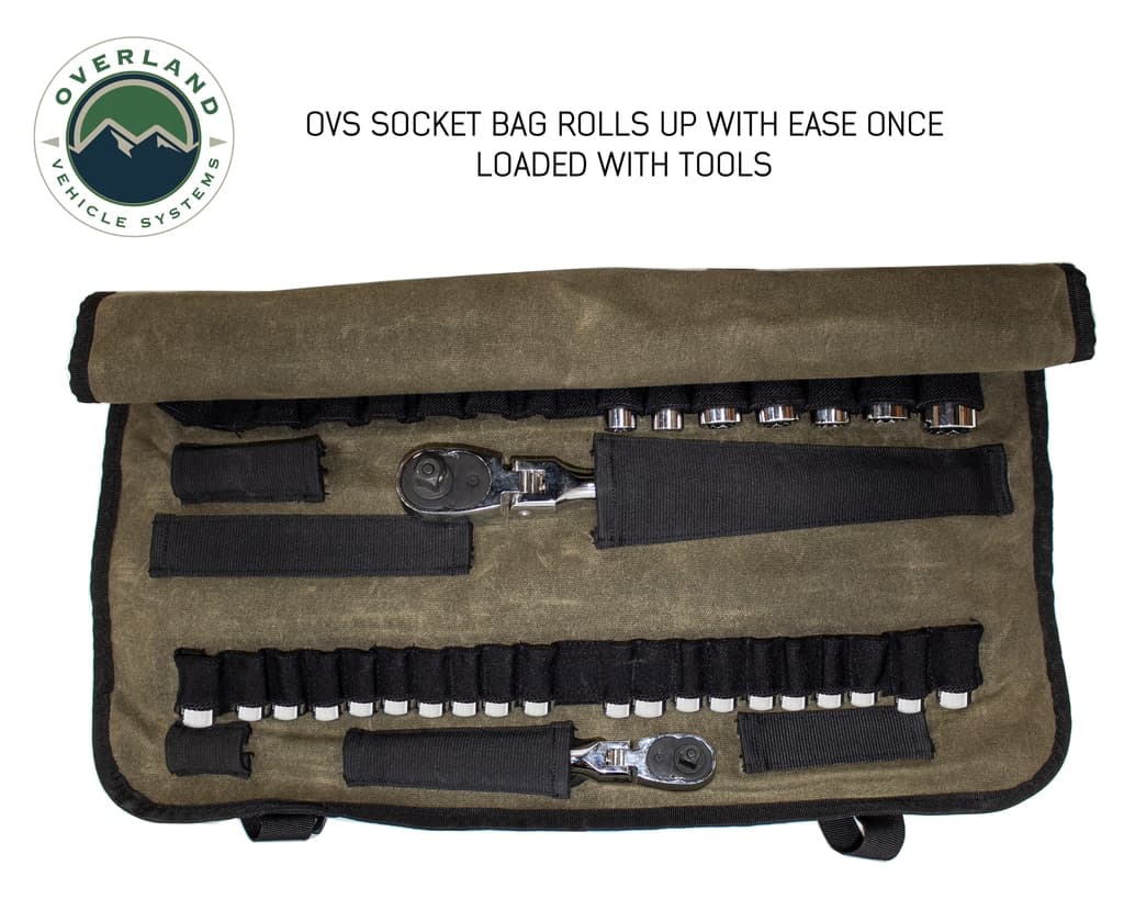 Rolled Socket Organizer Storage Bag - #16 Waxed Canvas Overland Vehicle Systems product image