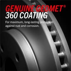 PowerStop Z17 GEOMET COATED ROTOR KIT: GENUINE GEOMET FULLY COATED ROTORS; CERAMIC PADS W/HARDWARE