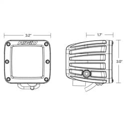RIGID Industries 201933 Light Cover For D-Series LED Lights, Yellow, Single product image