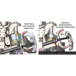 JL/JT & JK Adjustable Front Upper Bump Stops Billet Aluminum Complete w/ Steel Shims Hardware Wrench Height Adjustment Range 189-315 Inch product image