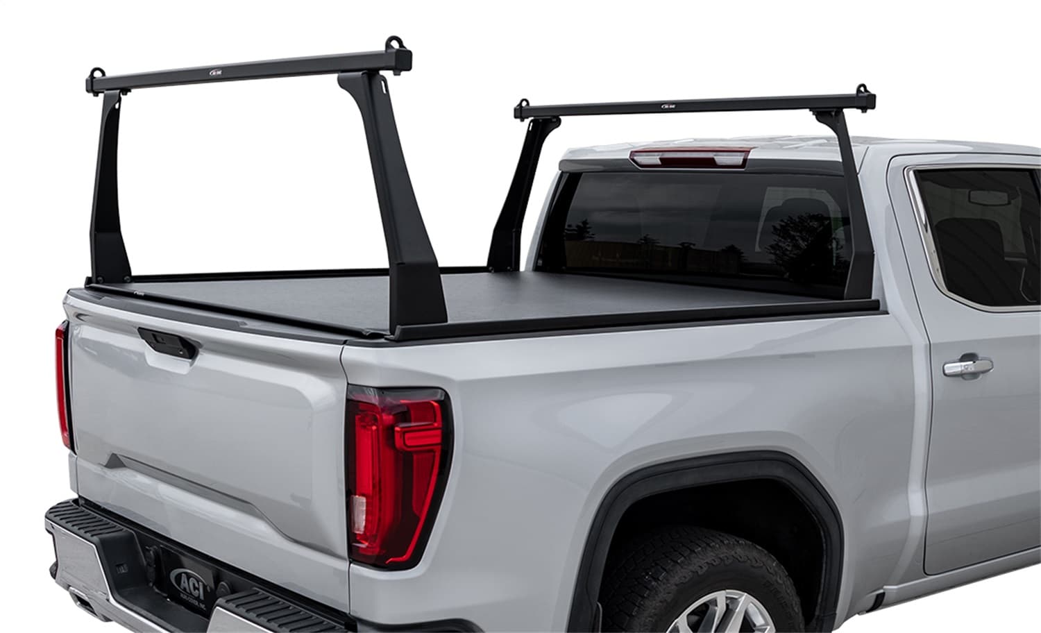 ADARACâ„¢ Aluminum Truck Bed Rack System; Matte Black Finish; Single Rail; product image