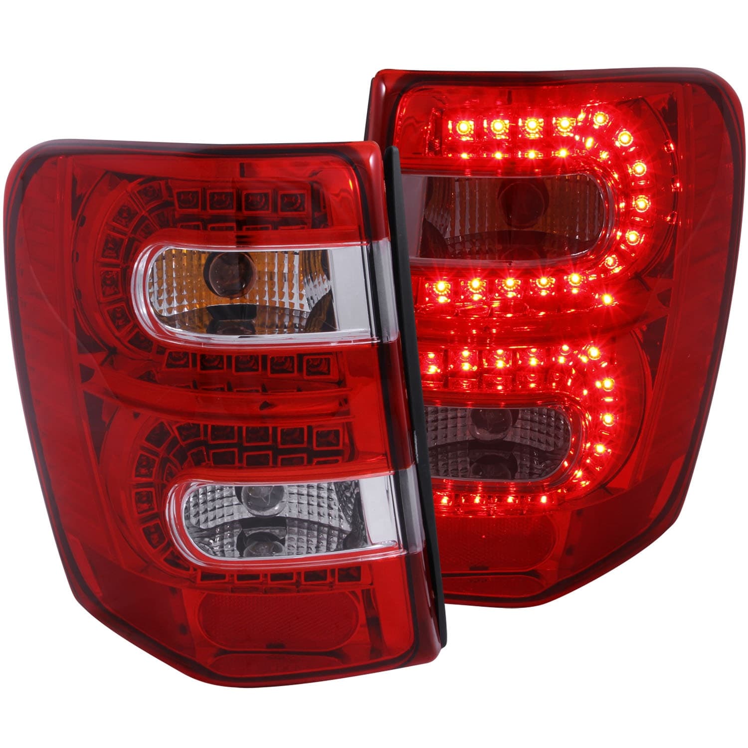ANZO USA 9904 GRAND CHEROKEE LED RED/CLEAR LED TAILLIGHTS DRIVER/PASSENGER