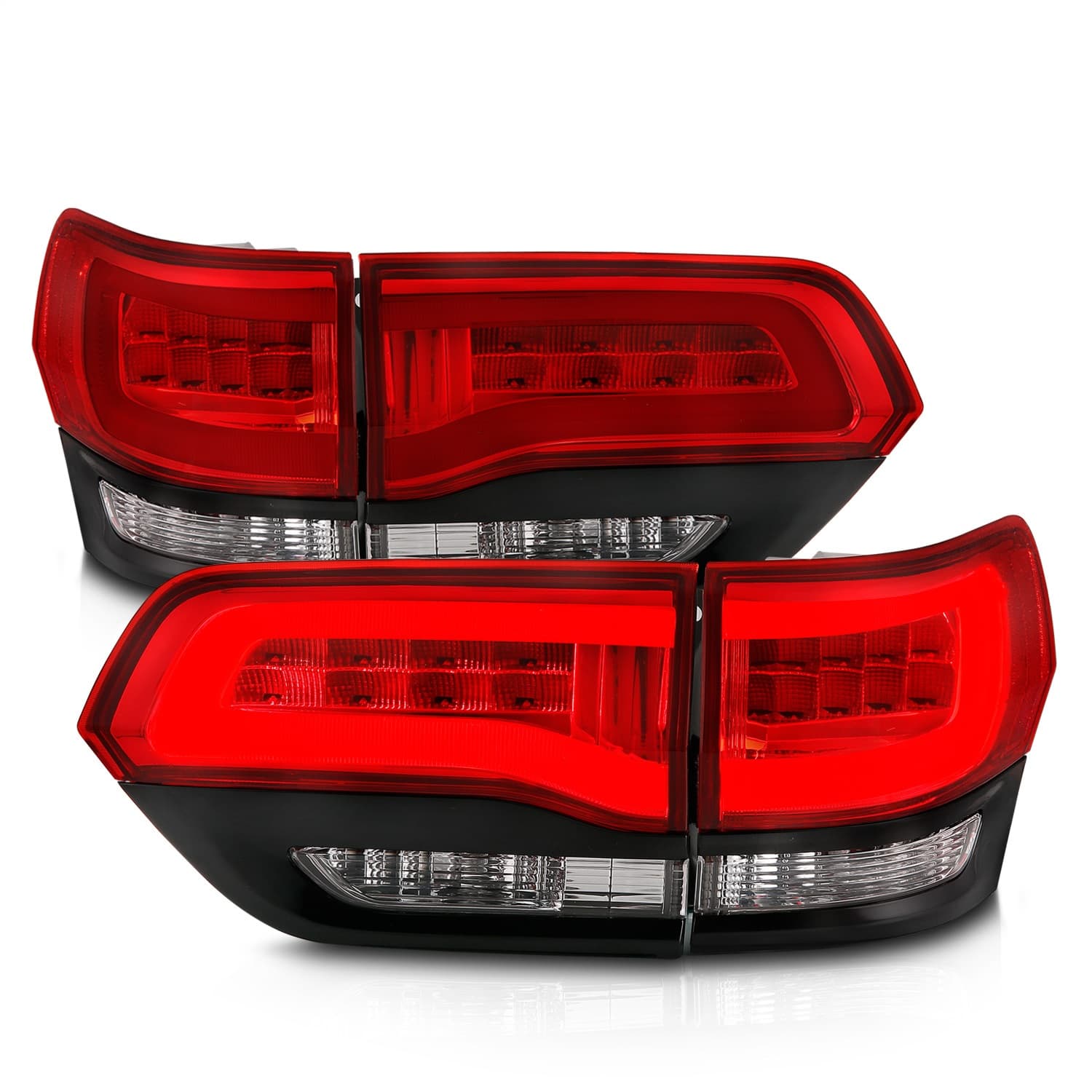2014-2016 JEEP GRAND CHEROKEE LED Taillights Red/Clear product image