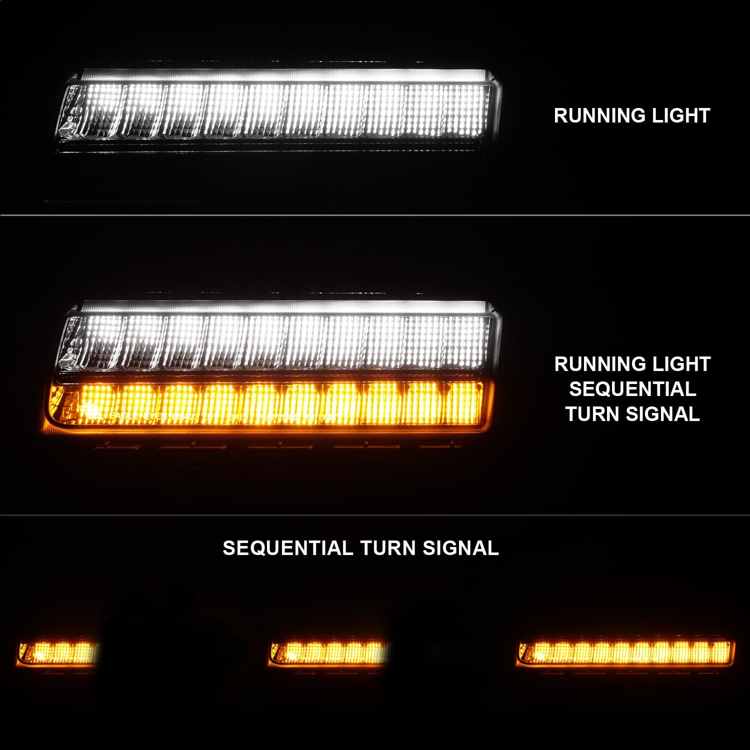 1821 WRANGLER JL/GLADIATOR LED SIDE MARKERS CHROME HOUSING SMOKE LENS W/SEQUENTIAL SIGNAL product image