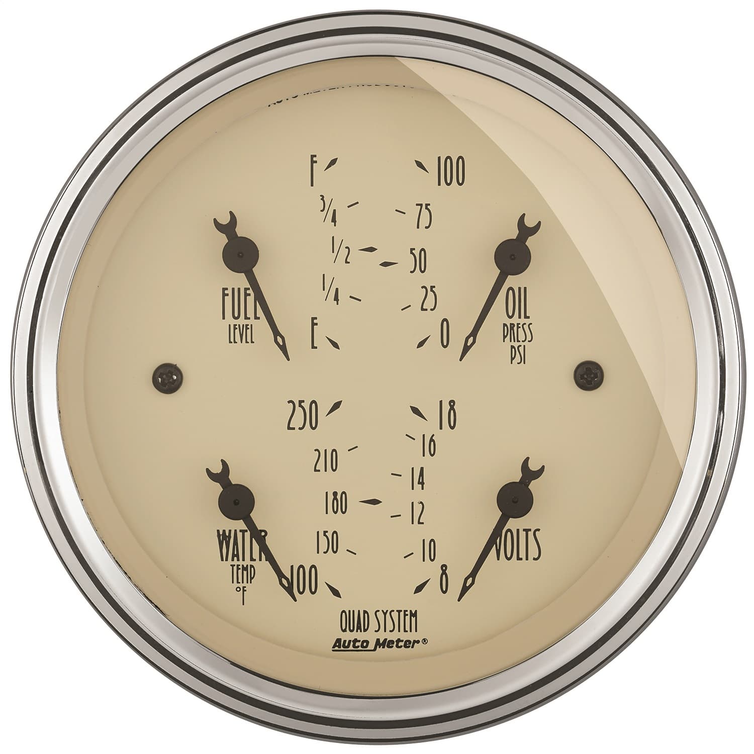 3-3/8 in. QUAD GAUGE, 100 PSI/100-250 Fahrenheit/8-18V/240-33 O, ANTIQUE BEIGE product image