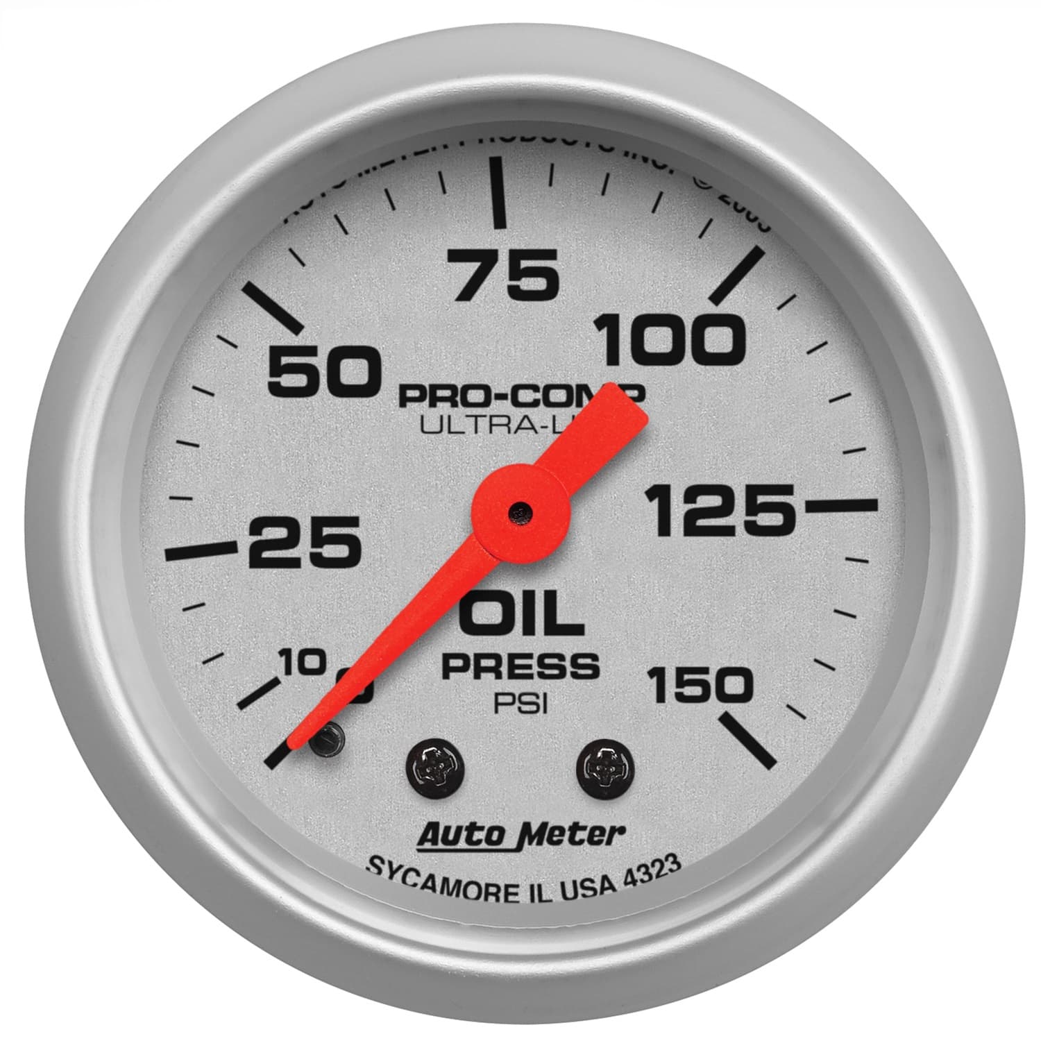 2-1/16 in. OIL PRESSURE, 0-150 PSI, ULTRA-LITE product image