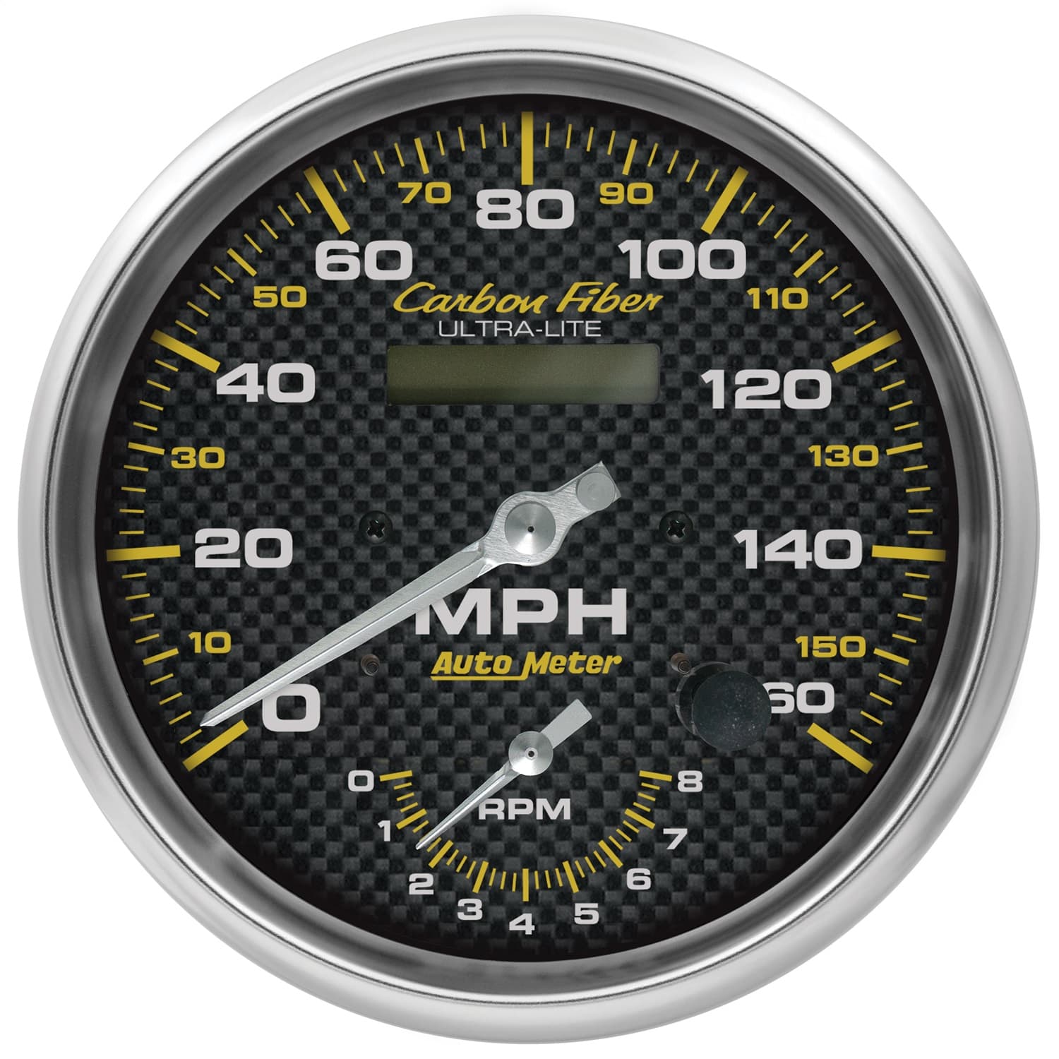 AutoMeter GAUGE TACH/SPEEDO 5IN 160MPH & 8K RPM ELEC. PROGRAM CARBON FIBER