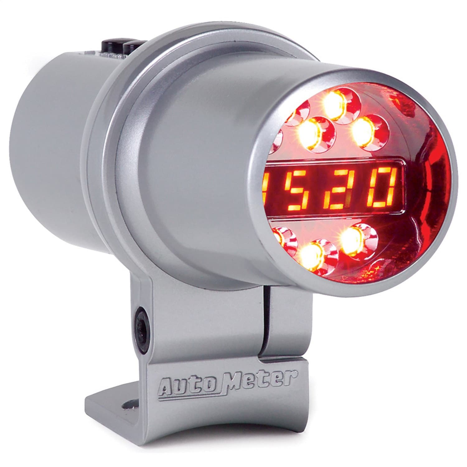 AutoMeter 5349 SHIFT LIGHT, DIGITAL W/ MULTI-COLOR LED, SILVER, PEDESTAL MOUNT, DPSS LEVEL 2 product image