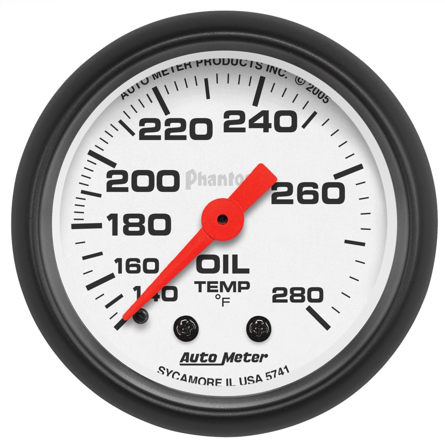 Gauge, Oil Temp, 2 1/16", 140-280?F, Mechanical, Phantom product image