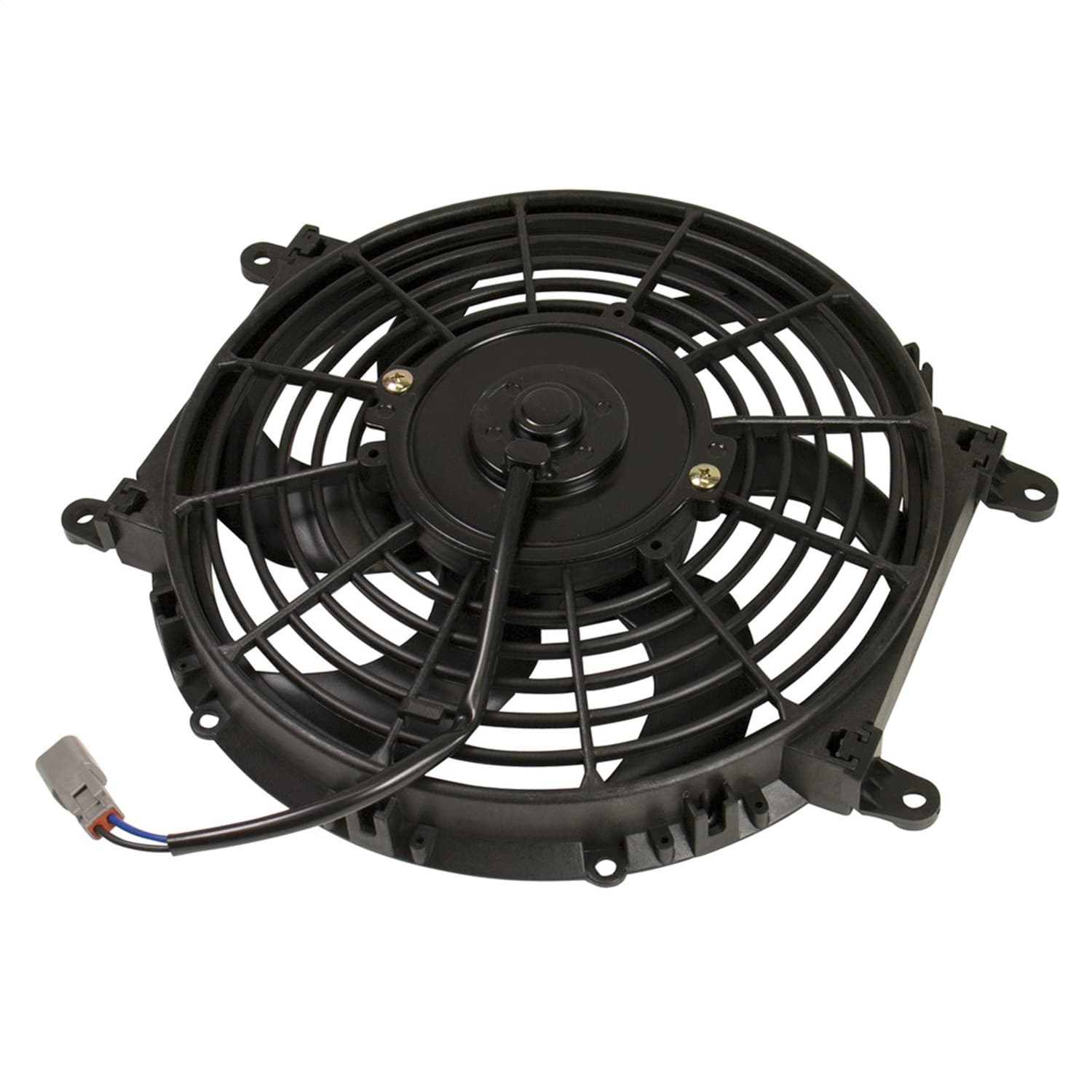 Universal Electric Cooling Fan Kit; 80 Watt; 10 in. Wide; 800 CFM; Incl. Radiator Fan/Mounting Adapters/Butt Connector/Wire Pigtail; product image