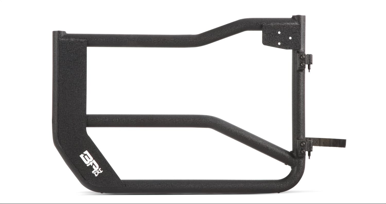 Tube Doors; 2 in. Steel Tube; Front; Textured; Black; Metal; Pair; Internal Latch Mechanism; product image