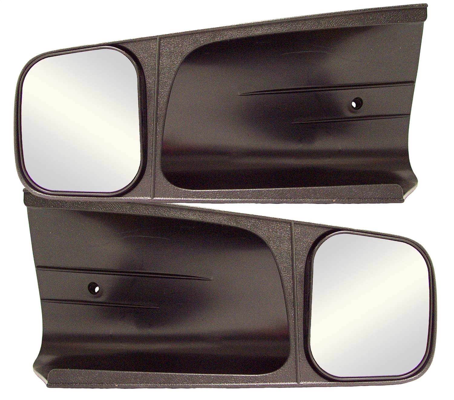 CIPA Custom Towing Mirror Set; Fits Long/Thin Black Fold-Away Mirror Not Attached To An Arm; Pair;