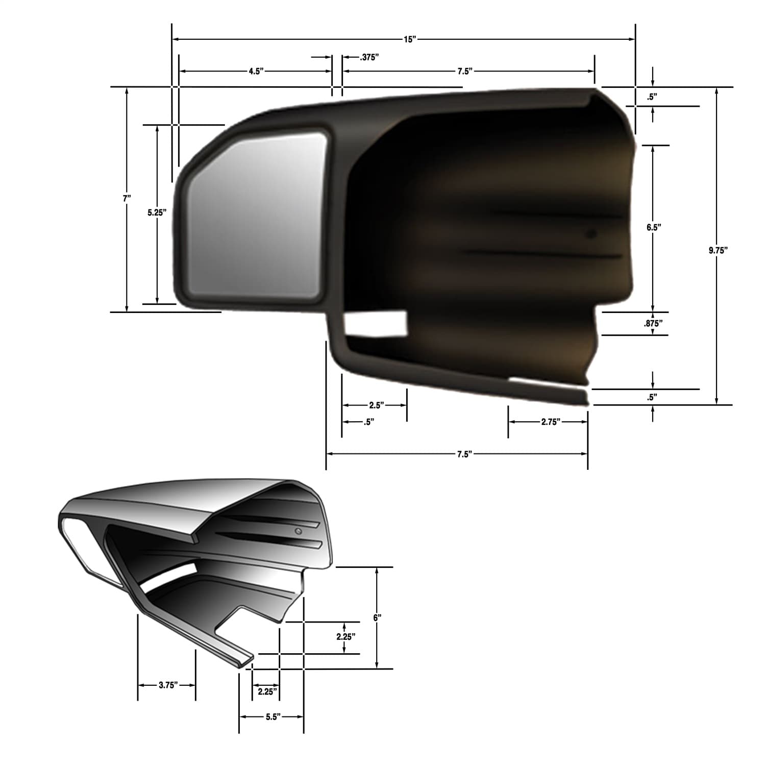 1519 F150/XL/XLT/LARIAT/KING RANCH/PLATINUM/LIMITED CUSTOM TOWING MIRRORS PAIR product image