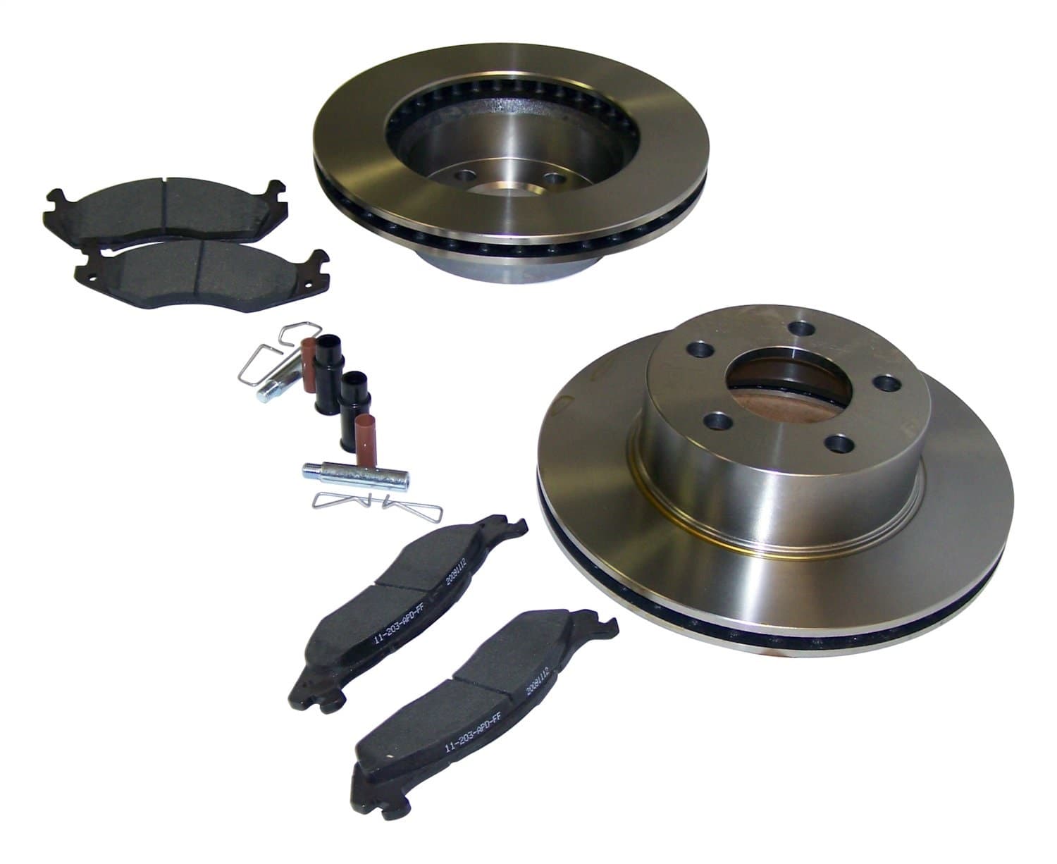 1984-1989 XJ Cherokee MJ Comanche w/ 4WD;1987-1989 YJ Wrangler;Includes Pads Rotors Springs Bushings & Pins product image