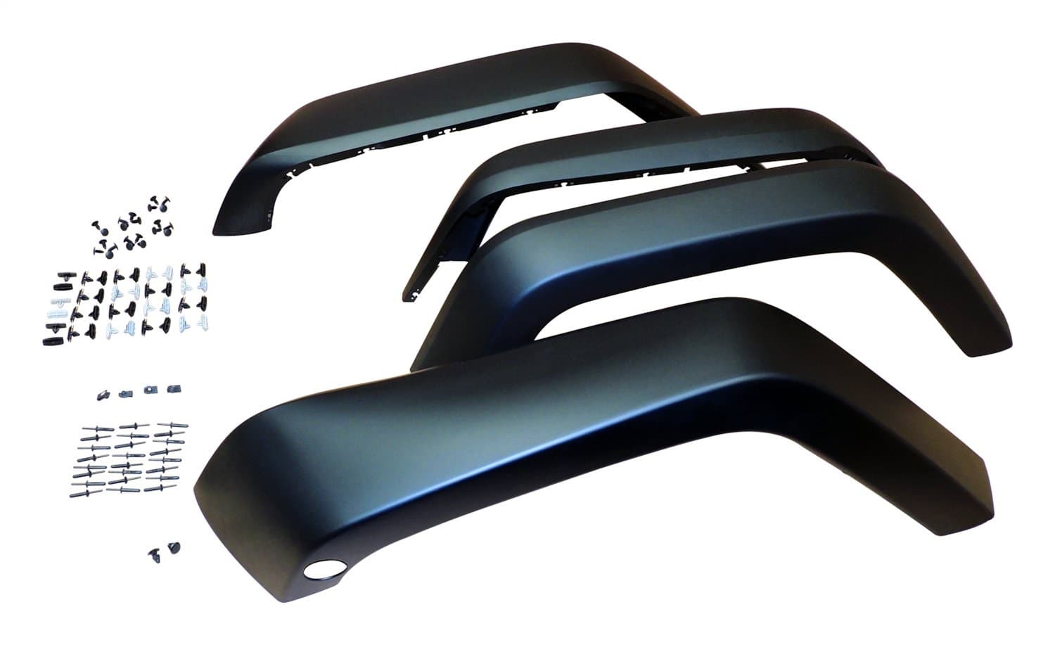Fender Flare Kit; Incl. 4 Smooth Flares/Retainers/Rivets; w/Smooth Body Color Flares; product image