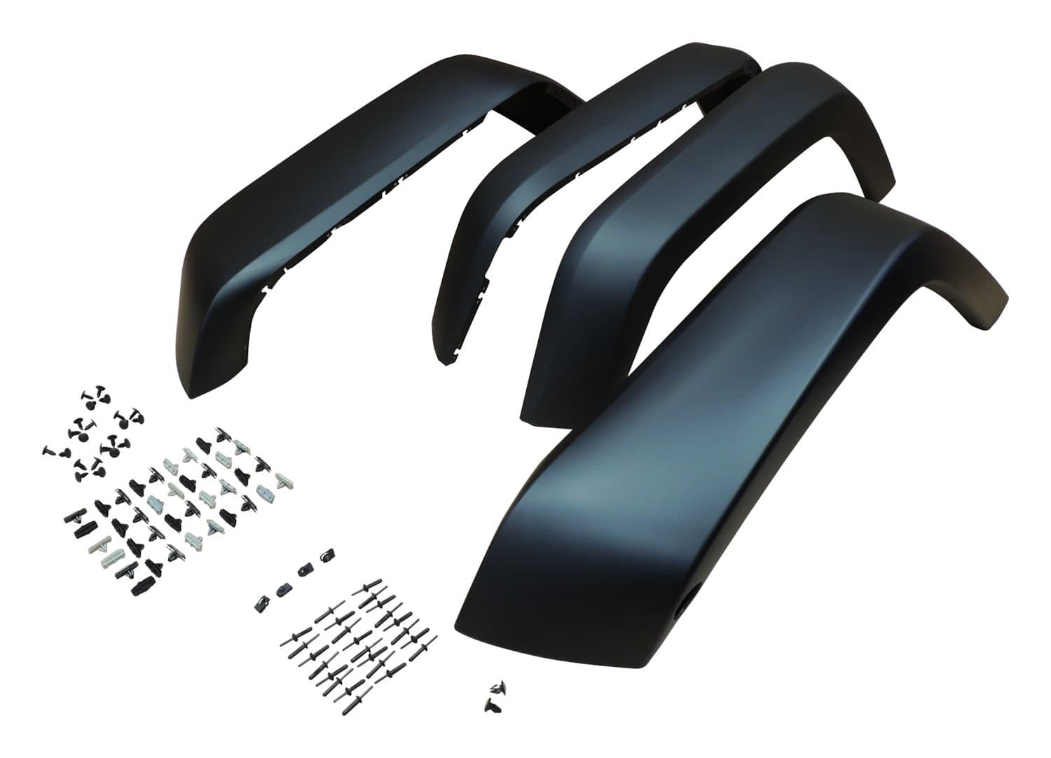 Fender Flare Kit; Incl. 4 Smooth Flares/Retainers/Rivets; w/Smooth Body Color Flares; product image