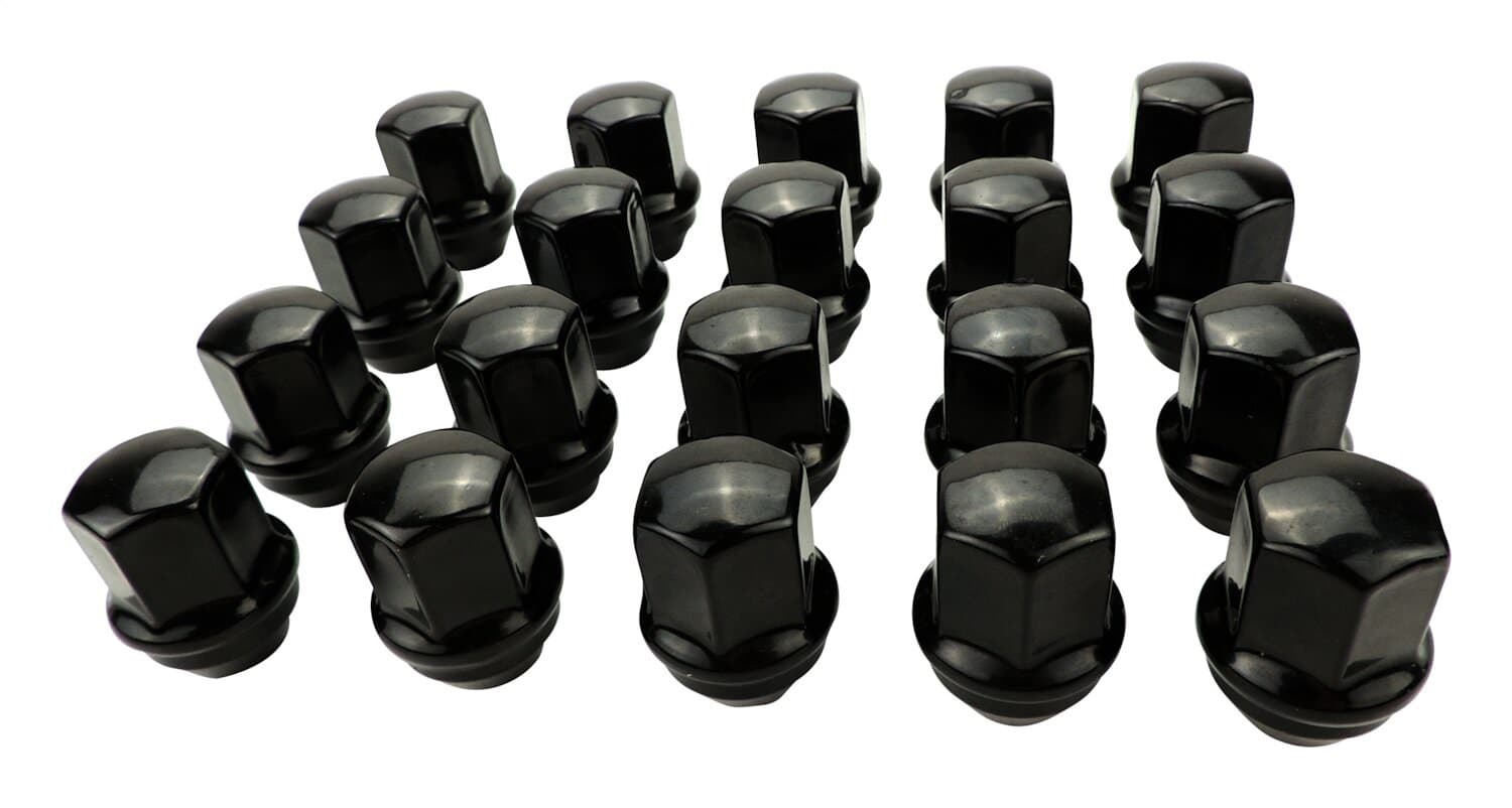 Crown Automotive Jeep Replacement 6509422BLK Black Lug Nut Kit for 2011+ Jeep JL, JT, WK2, & WL Models, M14 x 1.5 Threads product image