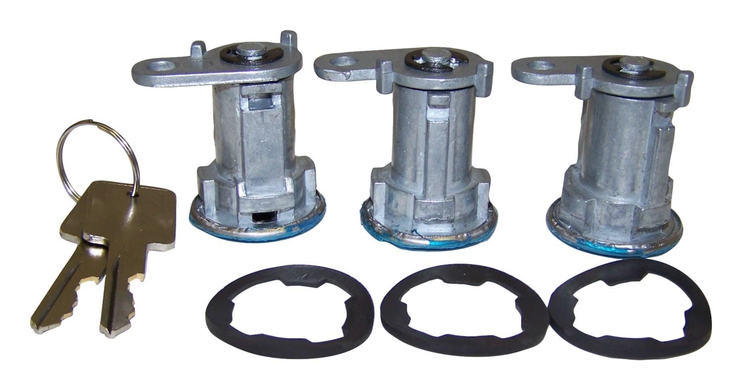 8186 CJ578/8490 XJ CHEROKEE/MJ COMANCHE/8790 YJ WRANGLER W/FULL STEEL DOORS CYLINDER KIT product image