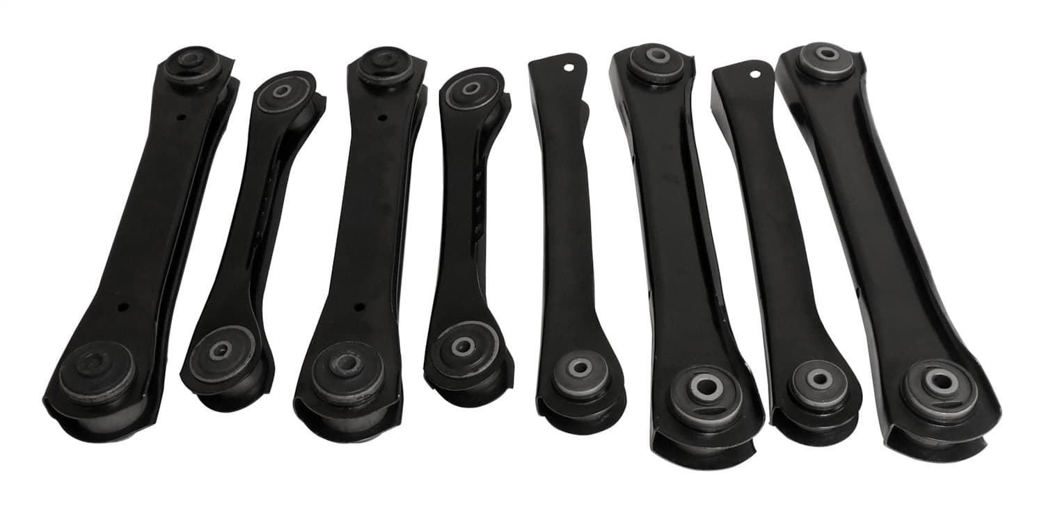 BLACK CONTROL ARM KIT FRONT & REAR CONTROL ARM KIT;INCLUDES LEFT AND RIGHT FRONT AND REAR UPPER AND LOWER CONTROL ARMS;DOES NOT INCLUDE FRONT AXLE SIDE UPPER CONTROL ARM BUSHINGS product image