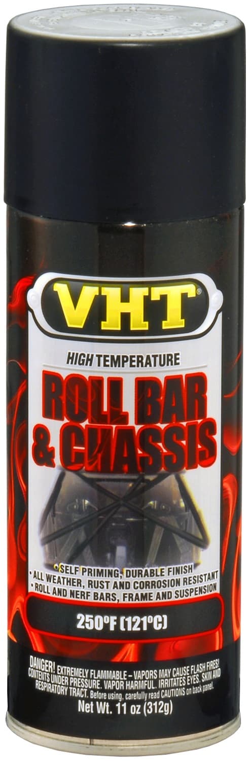 HIGH TEMPERATURE ROLL BAR/CHASSIS PAINT; SATIN BLACK; 11 OZ. AEROSOL product image