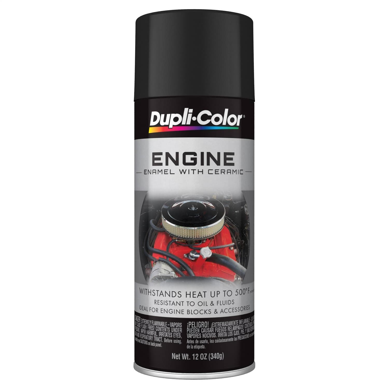 ENGINE ENAMEL WITH CERAMIC; GM/CHRYSLER LOW GLOSS BLACK; 12 OZ. AEROSOL product image
