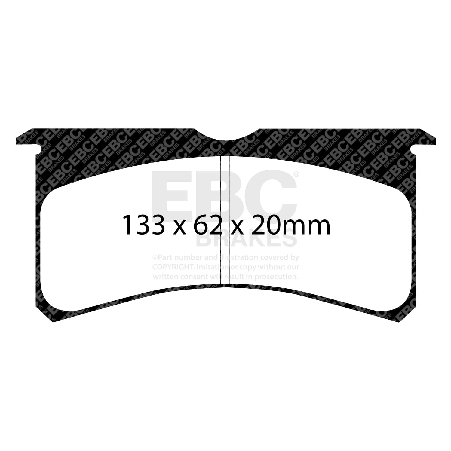 EBC RPX Race Brake Pads; Front; Fits AP Racing CP7751/Wilwood Superlite 4/6 Piston 7420; product image