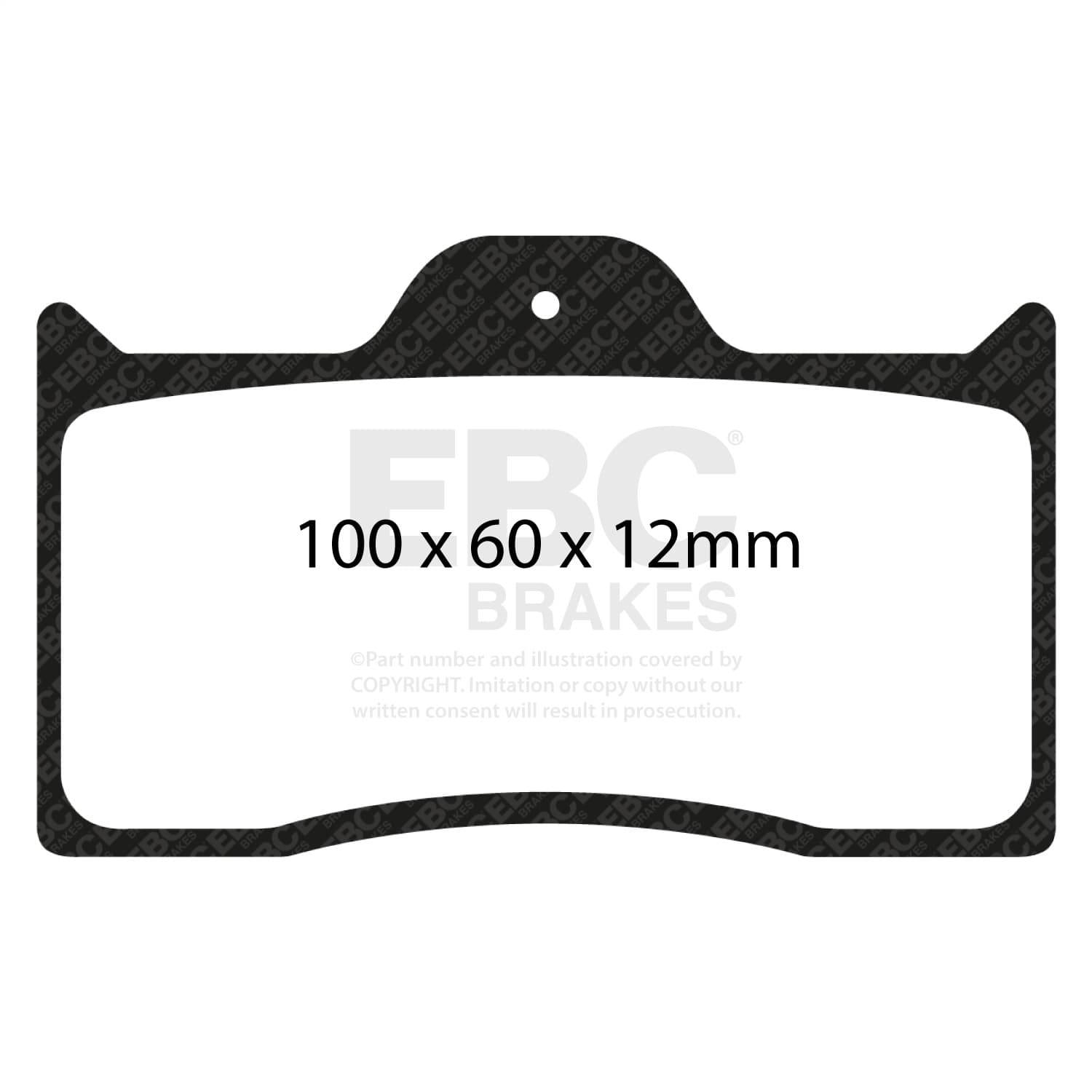 EBC SR-11 Series Racing Brake Pads; Front; 12mm Thickness; Fits Wilwood Dynalite; product image